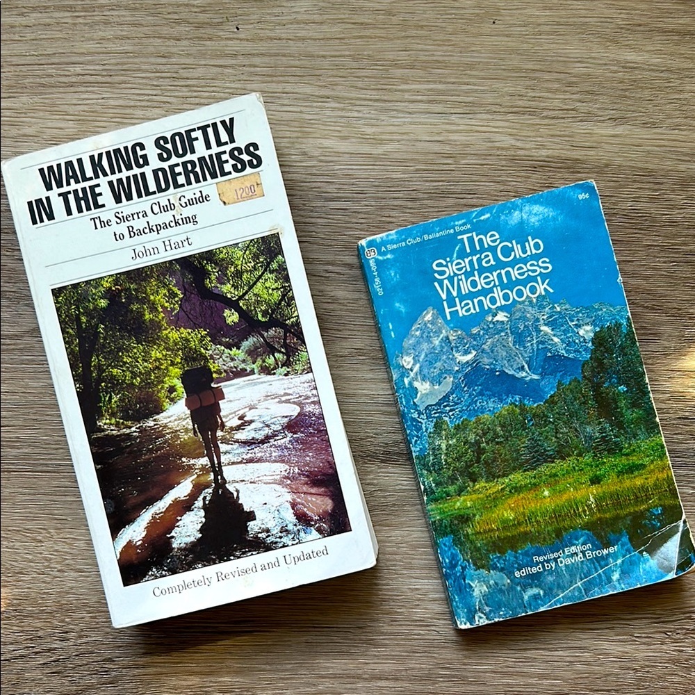 Vintage Sierra Club Books Walking Softly in Wilderness & Wilderness Handbook 70s